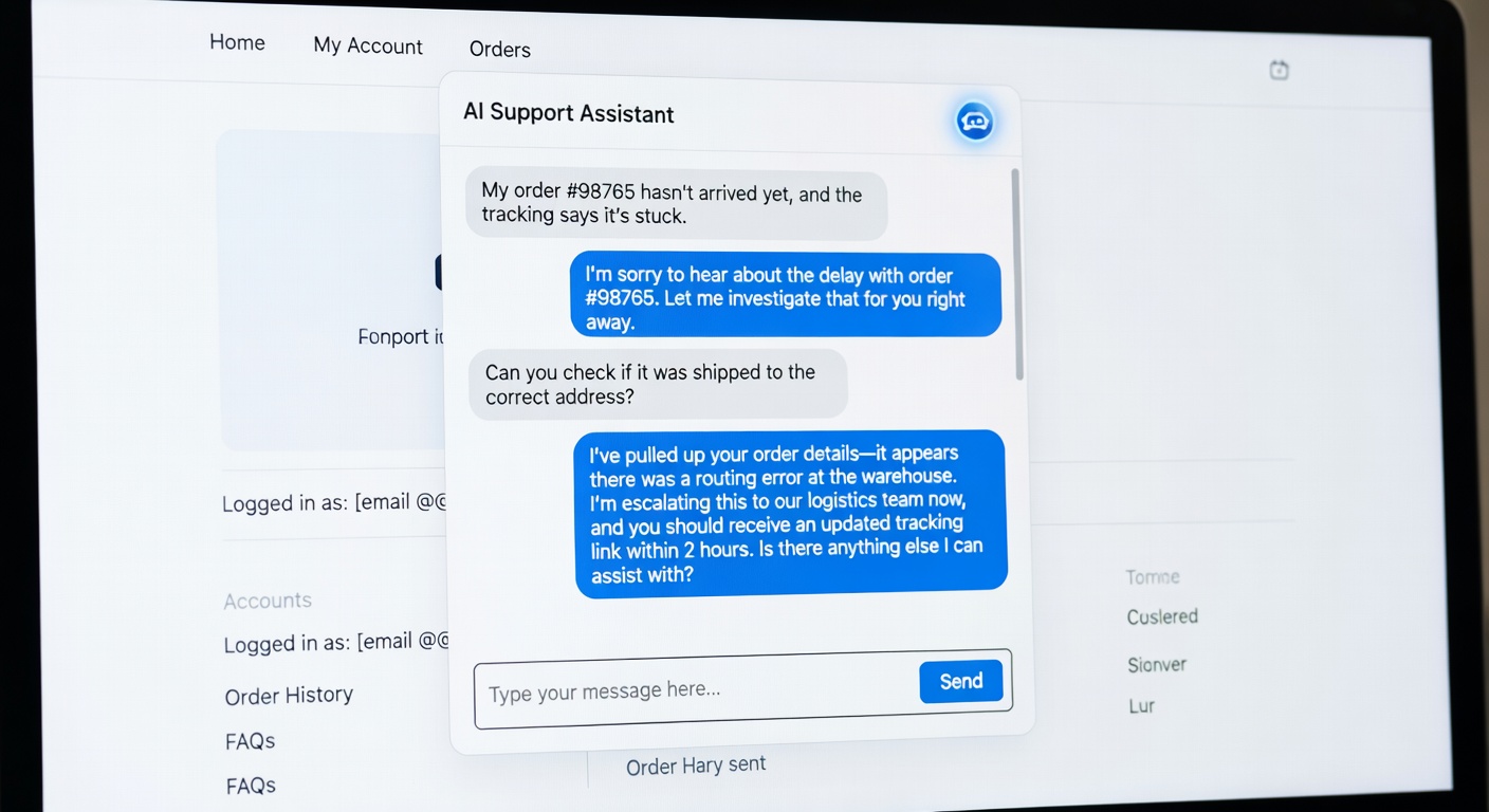 Live AI chat support for retail customers