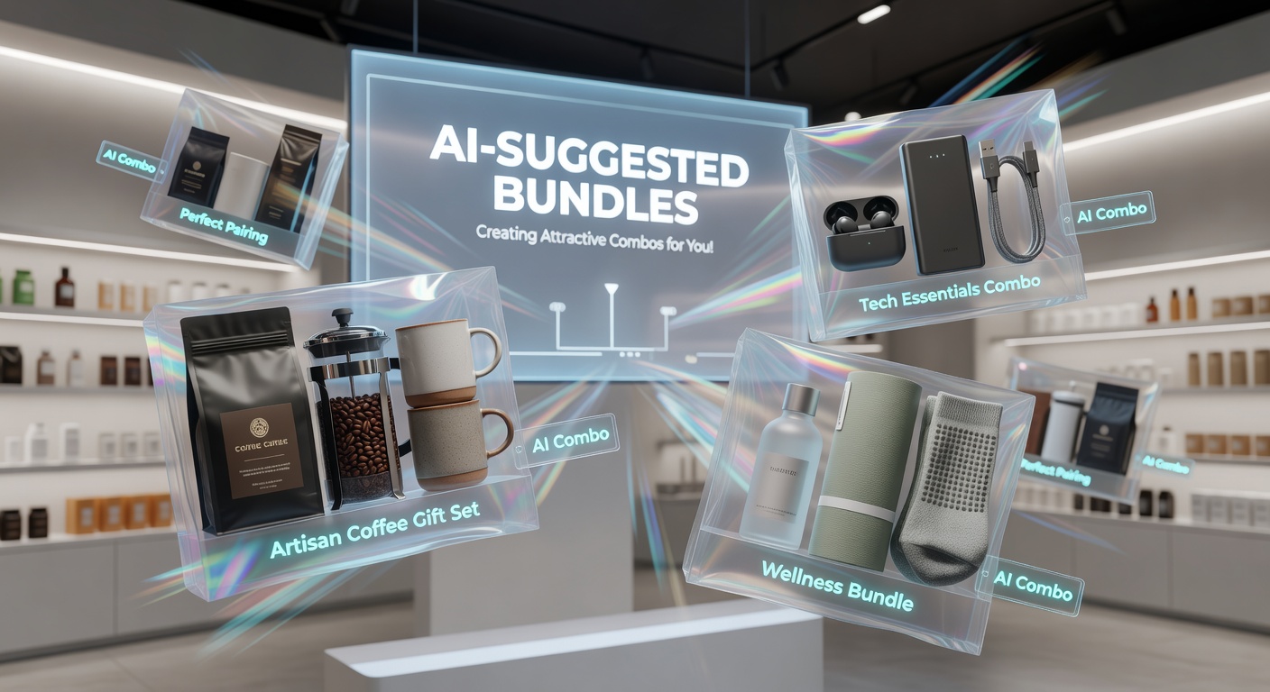Dynamic product bundling interface showing AI-generated product combinations